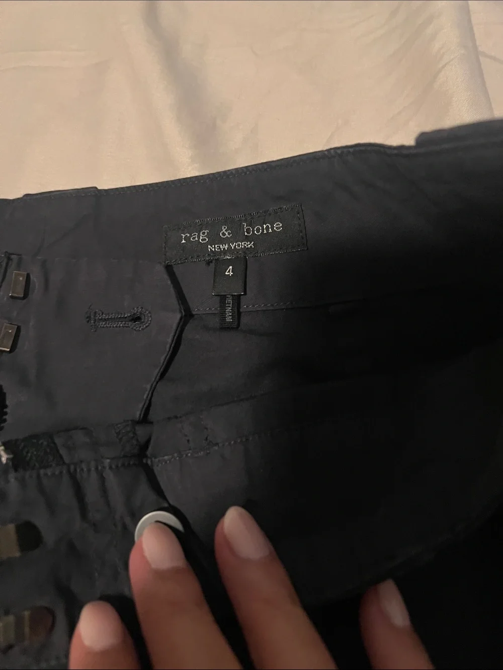 Rag & bone  Black Straight-Leg Pants - Comfortable Everyday Wear